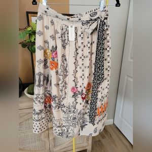 Anthropologie embroidered skirt